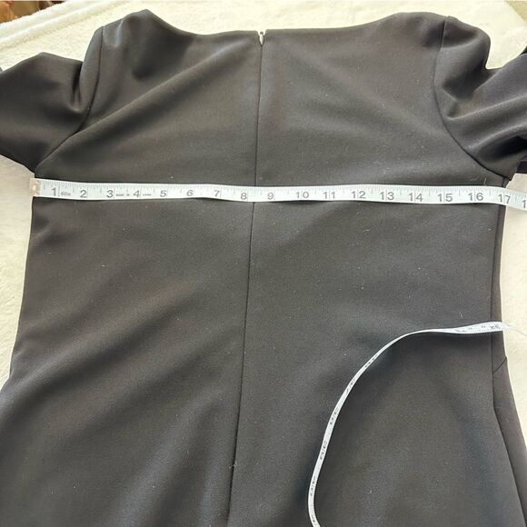 Lauren Ralph Lauren black ruffle‎ sleeve sheath dress size 4 - Picture 7 of 8